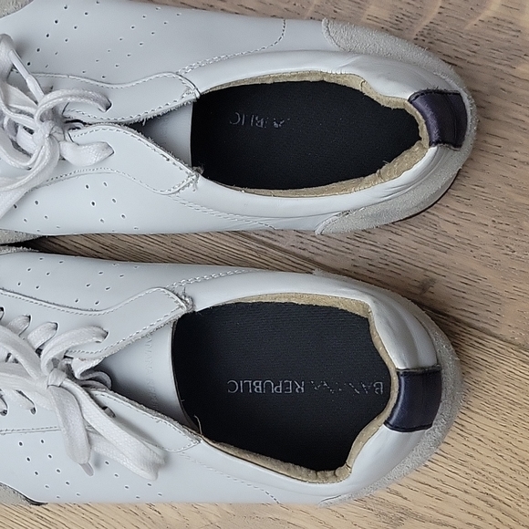 Banana Republic Thane Leather Trainer Sneaker White Leather Sz. 10M - Picture 16 of 16